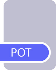 POT File format icon with contour