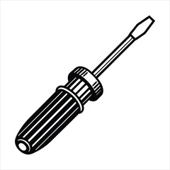 Screwdriver black vector