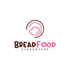Obraz premium Bread tech logo vector template, Creative tech bread logo design concepts