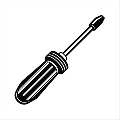 Screwdriver black vector
