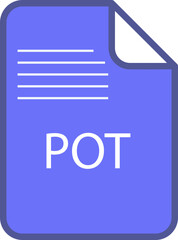 POT File icon fill and outline rounded corners