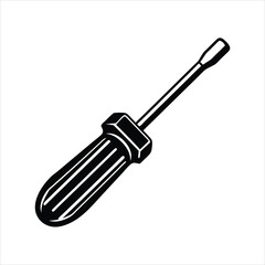 Screwdriver black vector