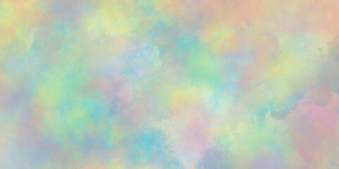 amazing colorful abstract watercolor texture, Holographic rainbow color paper texture, blur holographic rainbow foil iridescent panoramic texture with cloudy stains.