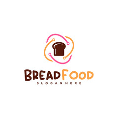 Obraz premium Bread tech logo vector template, Creative tech bread logo design concepts