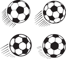 Soccer Ball Motion Shape Vector Set
