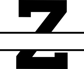 Z Sport Monogram Name Split Letter Font