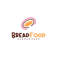 Obraz premium Bread tech logo vector template, Creative tech bread logo design concepts