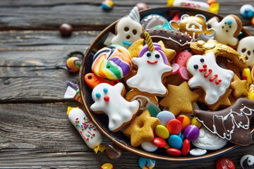 Obraz premium Halloween Cookies and Candies