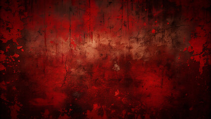 Horizontal Abstract Grunge Red and Black Texture Background with Copy Space


