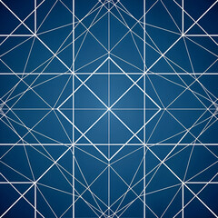 Abstract Geometric Line Pattern on Blue Background


