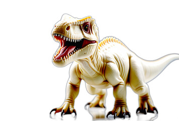 Obraz premium white dinosaur white background high resolution high details vibrant