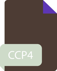 CCP4  file extension icon crisp corners grey colors