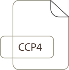 CCP4  File extension icon RAW thicker outline