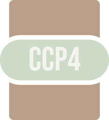 CCP4  File extension icon rounded and color fill