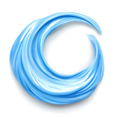 White gel cream smear isolated on white background