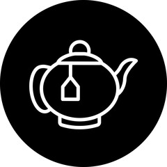 Kettle Vector Line White Circle Black