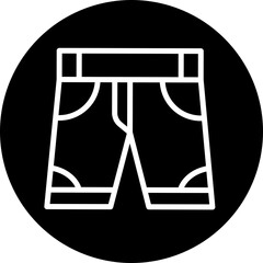 Shorts Vector Line White Circle Black