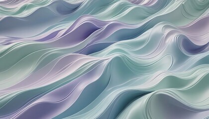 Ethereal Waves: Abstract Flowing Pastel Illustration