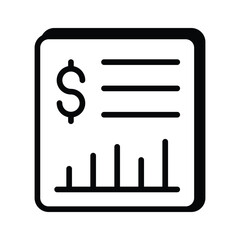 A document with a dollar sign on it shows the financial statement icon