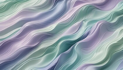 Obraz premium Ethereal Waves: Abstract Flowing Pastel Illustration