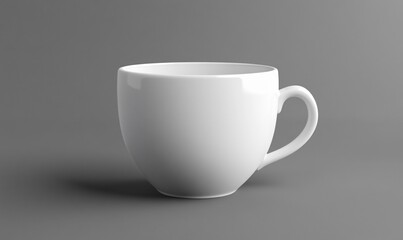 Obraz premium A simple and stylish white coffee cup mockup, ready for you to add your unique design, logo, or text, making it perfect for marketing and branding presentations