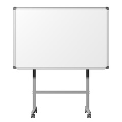 Whiteboard, leere weiße Tafel auf Rädern