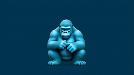 Obraz premium Gorilla 3d cartoon style