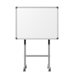 Obraz premium kleines Whiteboard, leere weiße Tafel auf Rädern