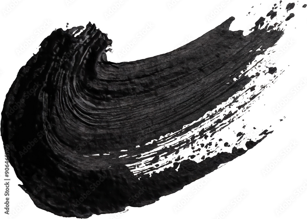 Canvas Prints this image features a dynamic black paint stroke, perfect for artistic and design projects, conveyin
