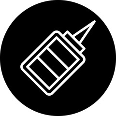 Glue Vector Line White Circle Black