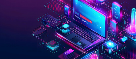 Fototapeta premium an isometric illustration with the letters SEO, illustrating the concept of Search Engine Optimization design
