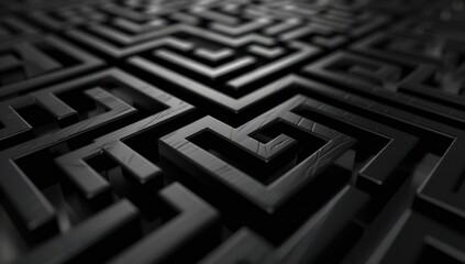 Abstract Black Maze