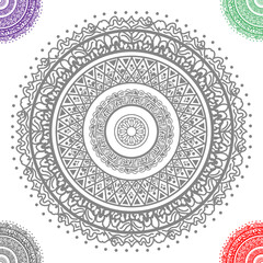 Ornament beautiful card with mandala. Geometric circle element made in vector
