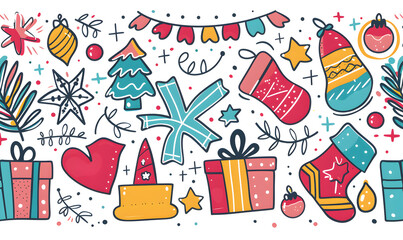 New Year and Christmas graphic advertising background