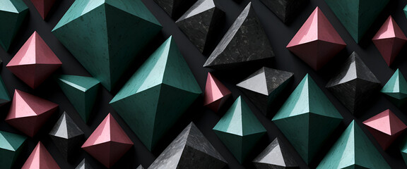 Fototapeta premium illustrazione con elementi geometrici astratti a tema futuristico surreale