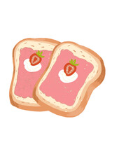 sweet dessert cakes, pastry, bread illustration - patisserie