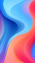 Fototapeta premium Digital colorful rainbow wavy curve abstract graphic poster background
