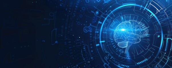 Obraz premium Artificial Intelligence and Brain Concept