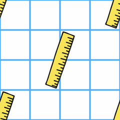 Abstract vector pattern with school supplies for Back to school. Hand drawn doodle. 