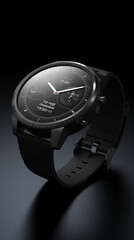 wrist watch isolated on black