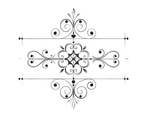 Set of Fancy Decorative Ornamental Lines vector. ai generated