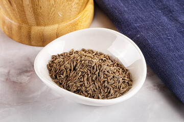 Zeera seeds in the bowl