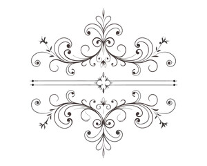 Set of Fancy Decorative Ornamental Lines vector. ai generated