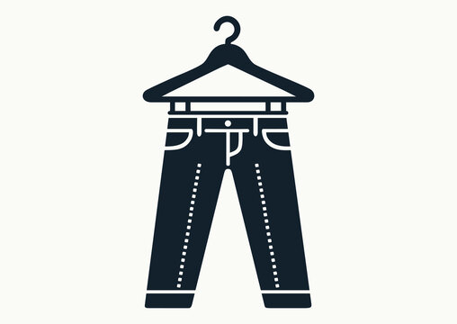 black jeans hanging on a hanger clip art preview