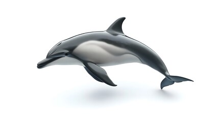 3D Render of a Bottlenose Dolphin Isolated on White Background