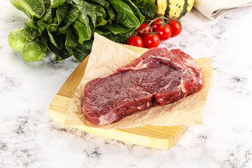 Raw rib eye beef premium steak