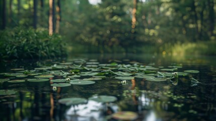 Fototapeta premium lake in the forest