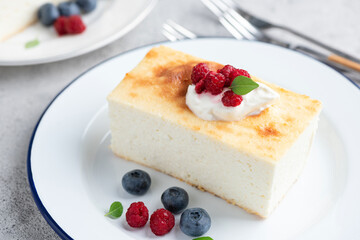 Cottage cheese casserole, baked cheese cake