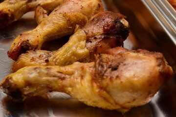 Catering in France.
Illustration of meats and desserts.