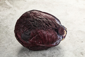 Natural organic violet cabbage head